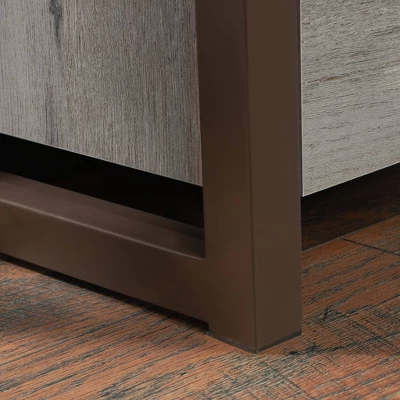 72.047" Manhattan Gate Narrow 2 Shelf Storage Tower Bookcase Mystic Oak - Sauder - Image 5