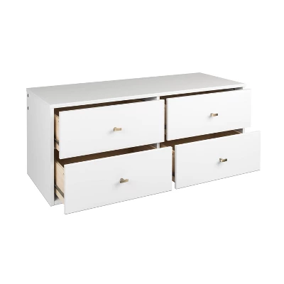 Floating 4 Drawers Dresser White - Prepac - Image 6