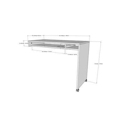 2pc Essentials Home Office Set With 2 Drawer File Cabinet - Nexera - Image 4