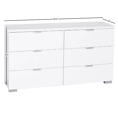 Zuri Six Drawer Chest White - Buylateral - Image 4