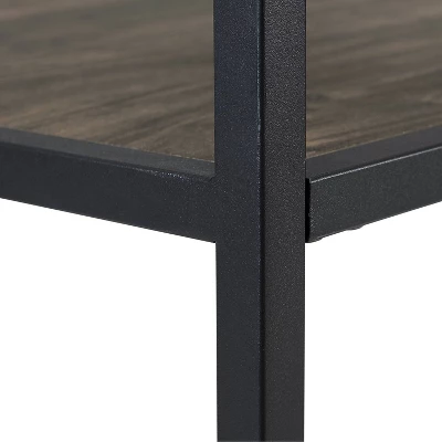 3pc Jacobsen Desk And Large Etagere Set Brown Ash - Crosley - Image 16