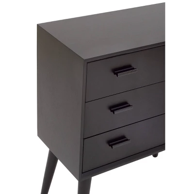 Modern Wooden Chest Black - Olivia & May