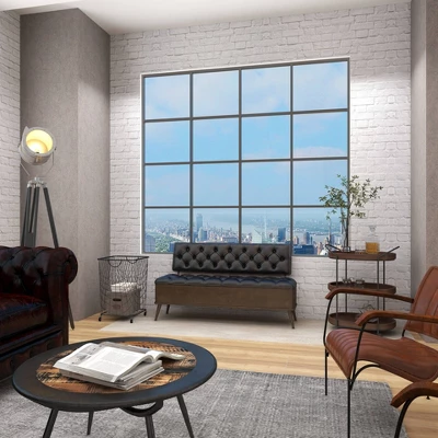 Square Industrial Metal Storage Cart Black CosmoLiving By Cosmopolitan - Image 12