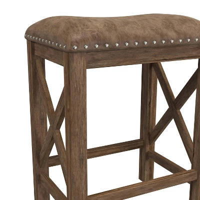 Set Of 2 Willow Bend Counter Height Barstool Walnut/Brown- Hillsdale Furniture - Image 7