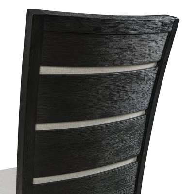 2pc Jasper Dining Slat Back Side Chair Set Black - Picket House Furnishings - Image 6