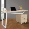 Modern Design Computer Desk With Storage Sand Stone - Techni Mobili