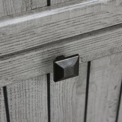 HOMCOM Retro Style 2-Drawer Lateral File Cabinet Chest With Hanging Bars, Wooden Documents Storage For Letter/Legal Size, Gray - Image 4