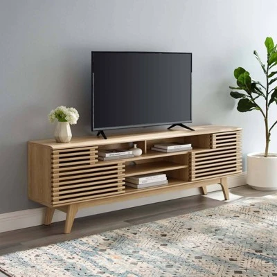 Render Media Console TV Stand For TVs Up To 80" Brown - Modway - Image 7