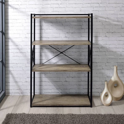 47" Corday Bookcase Gray And Black - Steve Silver Co. - Image 5