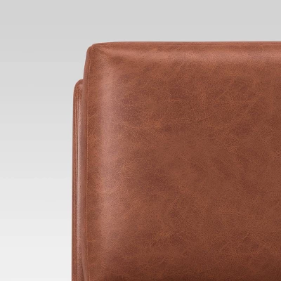 Gelbin Faux Leather Slipper Chair With Wood Legs - Threshold™ - Image 4