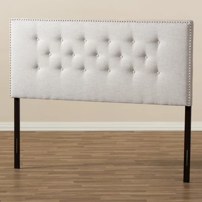 Windsor Modern And Contemporary Fabric Upholstered Headboard Beige - Baxton Studio - Image 4