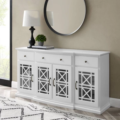 Selma Transitional 3 Tiered Ornate Fretwork Door Sideboard - Saracina Home - Image 7