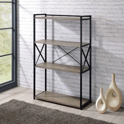 47" Corday Bookcase Gray And Black - Steve Silver Co. - Image 4