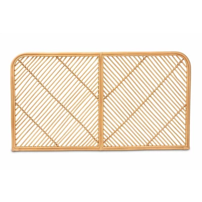 Queen Sakina Rattan Wall Mount Headboard Natural/Brown - Bali & Pari - Image 2