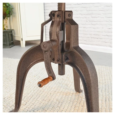 Mundra Adjustable Crank Dining Table - Carolina Cottage - Image 4