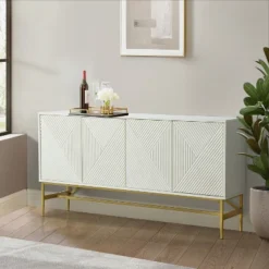 Uirich 65'' Wide Modern Sideboard Storage Cabinet With Adjustable Shelves| KARAT HOME