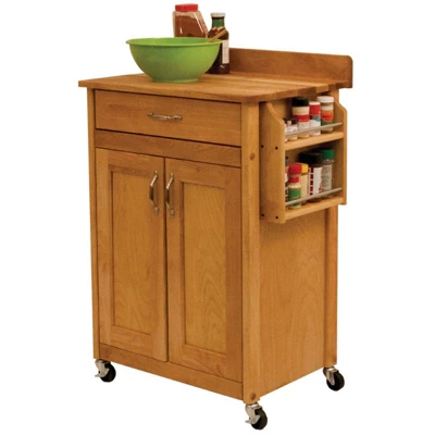 Wood Kitchen Cart In Natural Birch In Brown - Catskill Craftsmen - Image 6