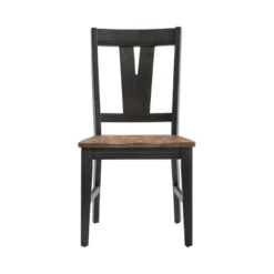 Set Of 2 Harper Splat Back Side Chairs Brushed Brown/Pecan - Intercon