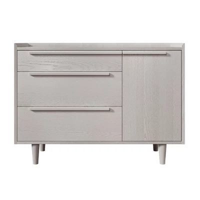 Clio Manufactured Wood Horizontal 3-Drawer Dresser With Solid Wood Legs-Maison Boucle
