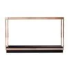 Lexing Glass Top Console Table Champagne - Aiden Lane