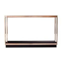 Lexing Glass Top Console Table Champagne - Aiden Lane