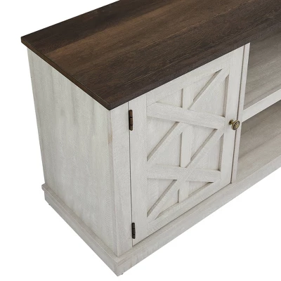 Dark Drift Wood Desktop TV Stand For TVs Up To 64" Off White - Home Essentials - Image 6