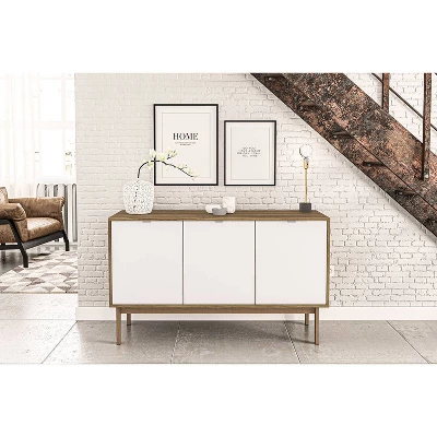Sienna Sideboard Walnut/White - Polifurniture - Image 3