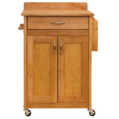 Wood Kitchen Cart In Natural Birch In Brown - Catskill Craftsmen - Image 3