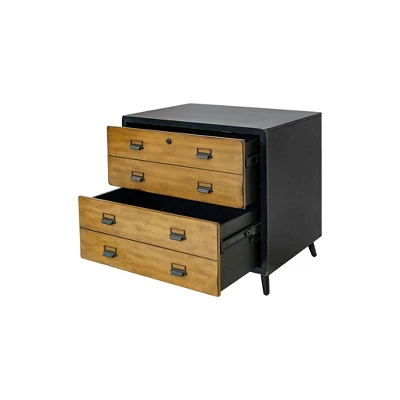 Payton Mid-Century Wood Lateral File Storage File Drawer Black - Martin Furniture - Image 8