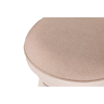 25" Fairfox Swivel Counter Height Barstool White/Ecru - Hillsdale Furniture