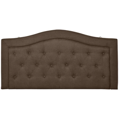 HOMCOM Upholstered Headboard, Button Tufted Bedhead Board, Home Bedroom Decoration For Full-Sized Beds, Brown - Image 3