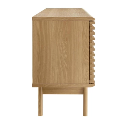 Render Media Console TV Stand For TVs Up To 80" Brown - Modway - Image 2