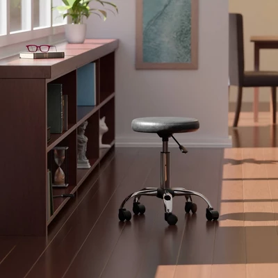 Clark Adjustable Height Swivel Bar Stool With Cushion Black - Winsome - Image 9