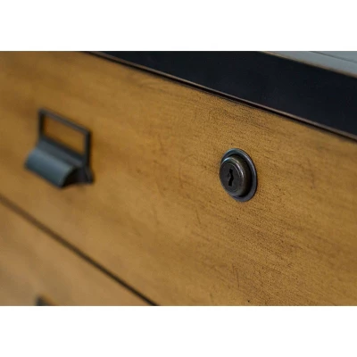 Payton Mid-Century Wood Lateral File Storage File Drawer Black - Martin Furniture - Image 3