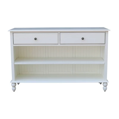 Cottage Collection Hand Rubbed Console Table With Storage Beach White - International Concepts - Image 2