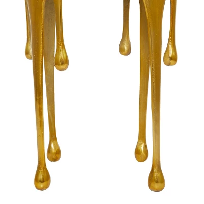 Contemporary Aluminum Melting Accent Table - Olivia & May - Image 4