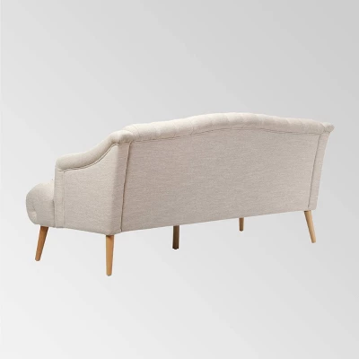 Adelia Contemporary Tufted Sofa Beige - Christopher Knight Home - Image 3