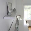 72" Floating Shelf Wall Mounted Hidden Brackets White - Inplace