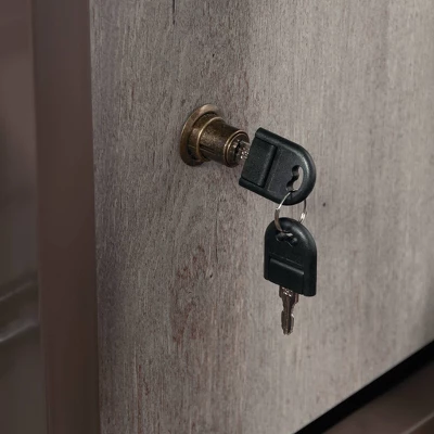 72.047" Manhattan Gate Narrow 2 Shelf Storage Tower Bookcase Mystic Oak - Sauder - Image 4