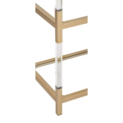 Metal And Acrylic Console Table Gold - Olivia & May - Image 3