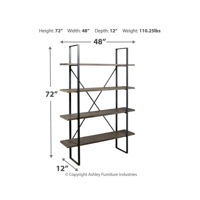 Gilesgrove Bookcase Black/Gray - Signature Design By Ashley - Image 3