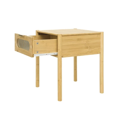 Aash 1-Drawer Environmentally Friendly Pale Yellow Finish Accent Nightstand With Storage-Maison Boucle - Image 7
