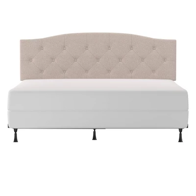 King/California King Provence Upholstered Arch Adjustable Tufted Headboard With Frame Linen Fabric - Hillsdale Furniture - Image 2