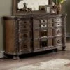 Lellen 9 Drawer Detailed Dresser Rustic Natural Tone - HOMES: Inside + Out