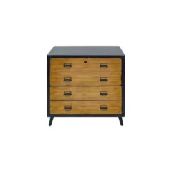 Payton Mid-Century Wood Lateral File Storage File Drawer Black - Martin Furniture