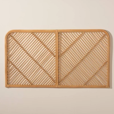 Queen Sakina Rattan Wall Mount Headboard Natural/Brown - Bali & Pari - Image 5