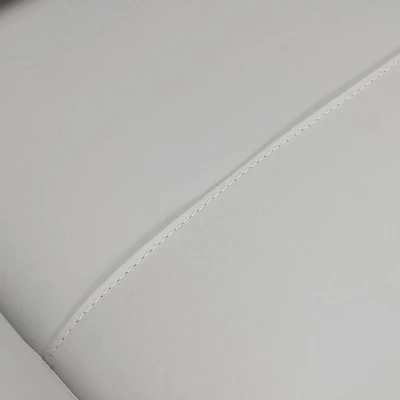 Jedd Genuine Leather Sofa Dove Gray - Armen Living - Image 3