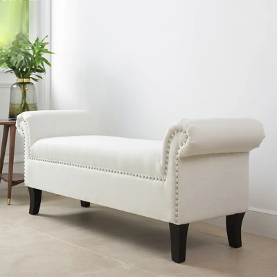 Jennifer Taylor Home Kathy Roll Arm Entryway Accent Bench - Image 9