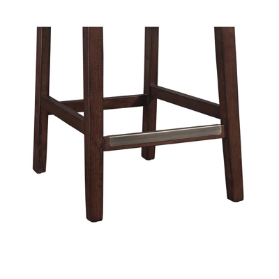 Carteret Gray Leather Counter Stool In Espresso - Comfort Pointe - Image 6