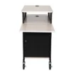 Jumbo Presentation Lecture Podium Cart Ivory Woodgrain/Black - Hampden Furnishings